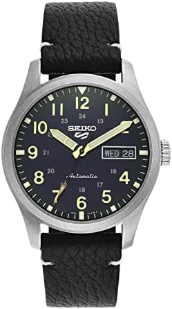 SEIKO SPORT Leather Band Analg Watch for Men DARK BLUE Dial