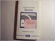 1999 Ford Taurus owners manual: Unknown: Amazon.com: Books