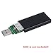 QNINE M.2 NGFF Portable SSD Enclosure USB3.0 Case, SATA Based B Key and M Key Solid State Disk Reader Adapter Converter as External Hard Drive Support 2242