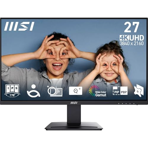 Pro MP273U Écran bureautique 27'' UHD - Dalle IPS 3840 x 2160, 60 Hz, 4 ms, PIP/PBP, Large Gamme de Couleurs, Haut-parleurs intégrés, Inclinaison réglable - HDMI 2.0b, DP 1.4a
