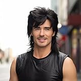 Leuik Mullet wig|Adult Funny Wigs for Men|Pop Rock