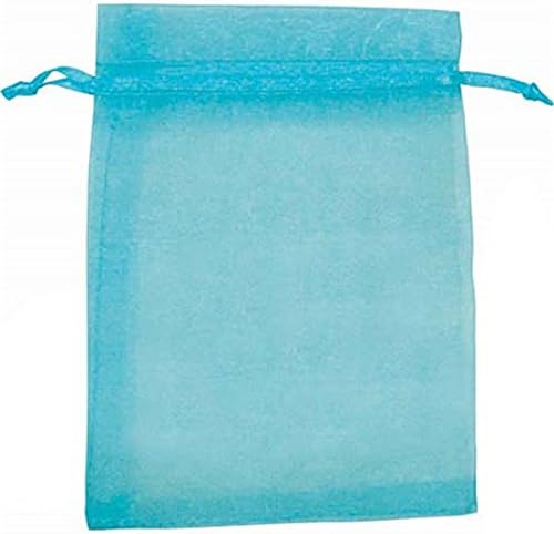 Wedding Favors for Guests 100pcs Organza Bags Jewelry Pouch Wedding Party Favor Gift Candy Bags Color Deep Sky Blue