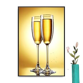Framed Canvas Wall Art Red Wine Canvas Prints Home Artwork Decoration for Living Room,Bedroom - 16x24 inches