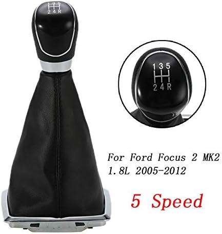 For Ford Focus 2 MK2 1.8L 2005-2012 5 Speed Manual Gear Stick Shift Knob Lever With Cover Shifter Knob Car Styling Accessories