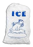 8 Lb Ice Qty 100 Bags with Drawstring Closure 41 microns
