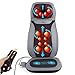 INTEY Shiatsu Neck & Back Massage Cushion with Heat, 12 3D-Massage Balls Full Back Kneading Shiatsu or Rolling Massage Chair pad with Height Adjustment, Relieve Muscle Pain for Home, Office or Car