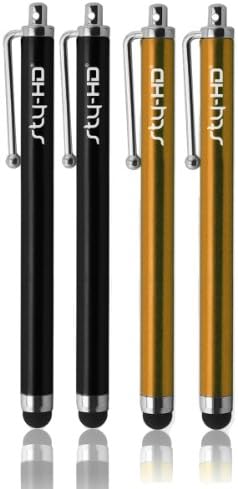 XiTech 4 Pack of Black &amp; Gold Stylus Universal Touch Screen Capacitive Pen for Kindle Touch iPad 2, Iphone 4,4S,Kindle Fire, Motorola Xoom, Samsung Galaxy Tab 8.9 10.1, Blackberry Playbook HTC Flyer Evo View Tablet Bonus XiTech Cable Tie