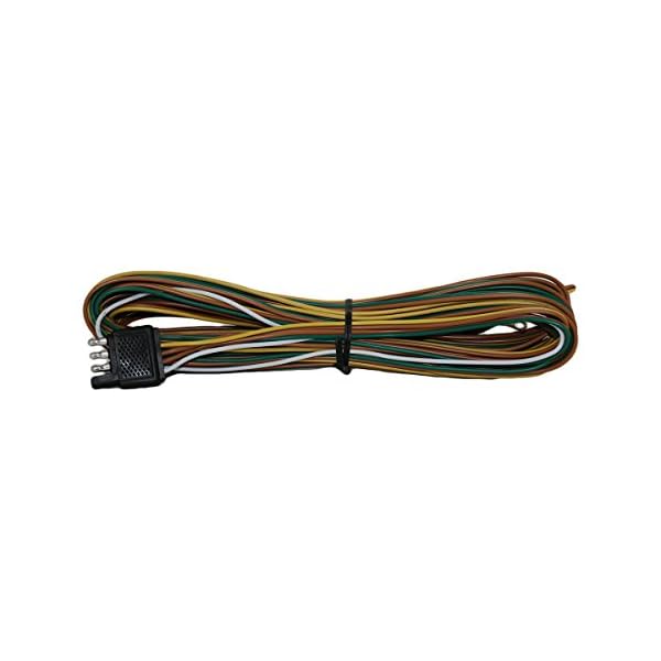 Wishbone-Style-Trailer-Wiring-Harness-with-4-flat-Connector-25-Ft-Long-with-3-Ft-Ground-Wire