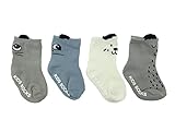 Petescilla Baby Boy Animal Fun Socks Non-Skid 4-pack