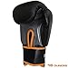 Meister Pro Boxing Gloves w/ Wrist Support (Pair) - 16 Ounce, Adult, Black/Orange