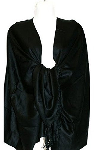 New Best Soft 100% Pashmina shawl wrap Scarf, Black