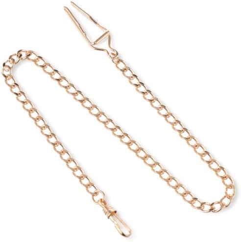 CHARLES-HUBERT PARIS3547-RG Rose-Gold-Plated Pocket Watch Chain