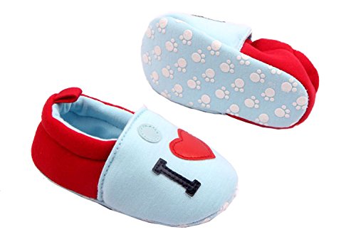 Toddler Baby Girl Boy I Love My Mom Dad Soft Bottom Crib Shoes (9-12 months, I love dad)