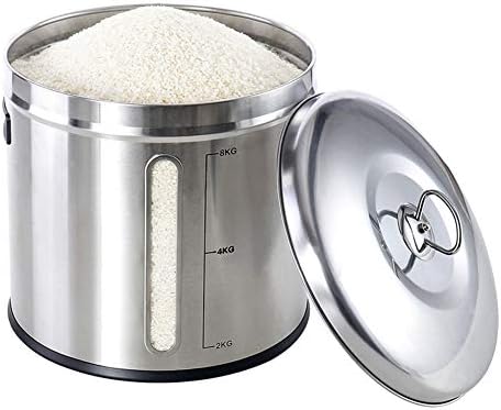 ステンレス製ライスバケット収納ボックス 蓋付き食品グレード容器 密閉設計