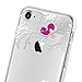 iPhone 8, iPhone 7 Clear Case, JAMMYLIZARD Invisible Gel Sketch Clear Design Back Cover, Silhouette
