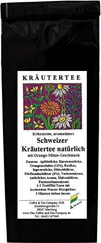 Kräutertee aromatisiert Schweizer Kräutertee Natürlich 500g mit Orange-Minze-Geschmack Nachfüllpack Lose – Bild 5