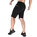 BROKIG Men's Sidelock Gym Workout Running Sport Shorts with Zipper Pockets