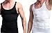 Mens Slimming Body Shaper Vest Shirt Abs Abdomen Slim, Active Shirt Tank Top (Large, Black)