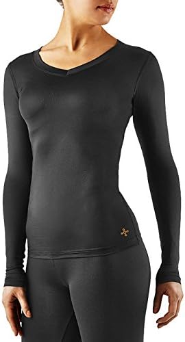 Tommie CopperWomen’s Compression Long Sleeve V-Neck Shirt | UPF 50, Breathable Activewear for Upper Body Muscle Support
