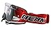 NENKI MX Dirtbike Motocross Goggles NK-1019 for Adult(Techline Red,Clear Lens)