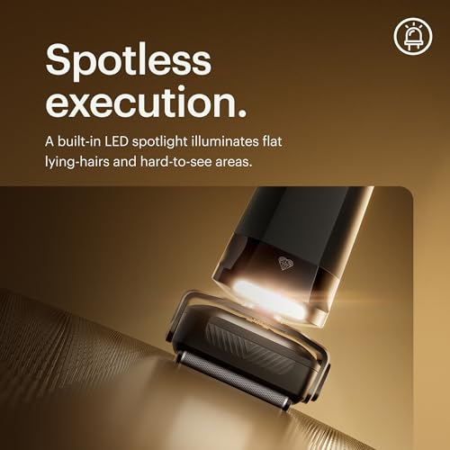 MANSCAPED® The Chairman™ PRO Men’s Electric Foil Face Shaver - Two Interchangeable Blade Heads, SkinSafe® Four-Blade Foil & Stubble Trimmer, USB-C Wireless Compatible Charging, Gentle on Neck