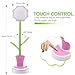 Small Desk lamp,YZtree Eye-Care Table Lamp for Kids Touch Control Dimming Light Flexible USB Rechargeable Desk Lamp with Cute Pen Container(Pink)