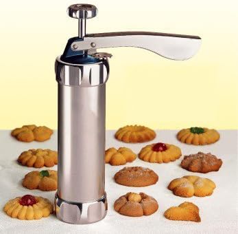 Biscuit Cookie Making Maker Pump Press Machine Cake Decor + 20 Moulds 4 Nozzles