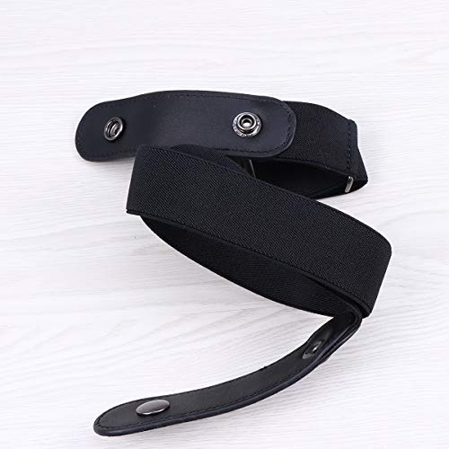 FENICAL Unisex Leather Slim Stretch Invisible Belt Jeans Simple Joker Lazy Belt Buckle Free Stretch Belt Plus Size No Buckle Show Invisible Belt for Jeans Pants Dresses
