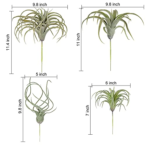 Wofair 4 Packs Artificial Pineapple Grass, 711 Inch Long, Faux