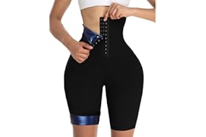 Livwxk Sauna Sweat Shorts Pants for Women Suit High Waist Compression Thermo Workout Exercise Body Leggings Shaper Thighs