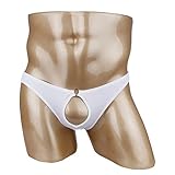 dPois Mens Low Rise Elastic Bikini Briefs Open