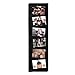 Adeco [PF0267] Decorative Black Wood Wall Hanging collage Picture Photo Frame, 6 Slanted Tilted Skewed Openings, 5x7 inches