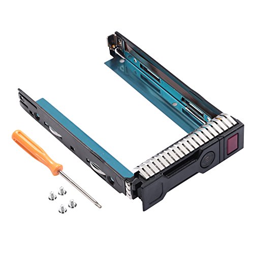 2.5" SFF SAS SATA SSD Hard Drive Carrier Tray Caddy 651687-001 651699-001 for HP Proliant ML350 DL360p DL380P DL160 Gen8 G8 Gen9 G9 Series Servers with 4 Mounting Screws and 1 Screw Driver by Mveohos - Thumbnail 7