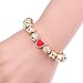 MANBARA Bracelets for Teen Girls Beaded Bracelet Cute Emoji Charm Bracelet for Kids Adjustable Length Heart Enamel Faces Christmas Birthday Jewelry Gifts