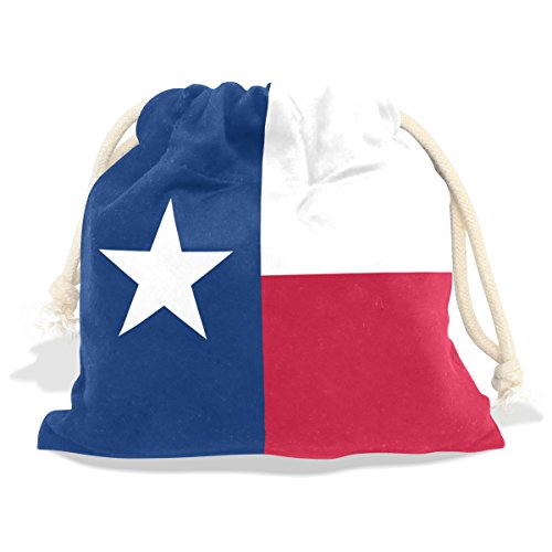 image for CoolPrintAll Texas State Flag Velvet Drawstring Gift Bag Wrap Present 