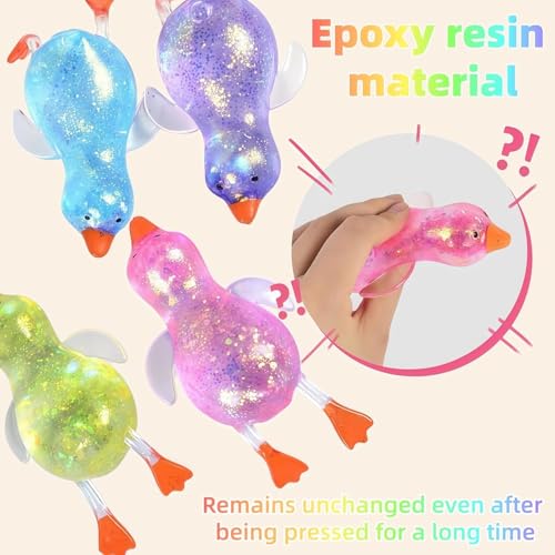 SLEEPHEAD®Cute Duck Squishy Stress Ball - Ultra Squishy Slow Rising Sensory Fidget Toy, Soft Moldable Gel Ball for Anxiety Relief, Calming Tool for Focus & Concentration, Fun Gift for Adults (Blue)