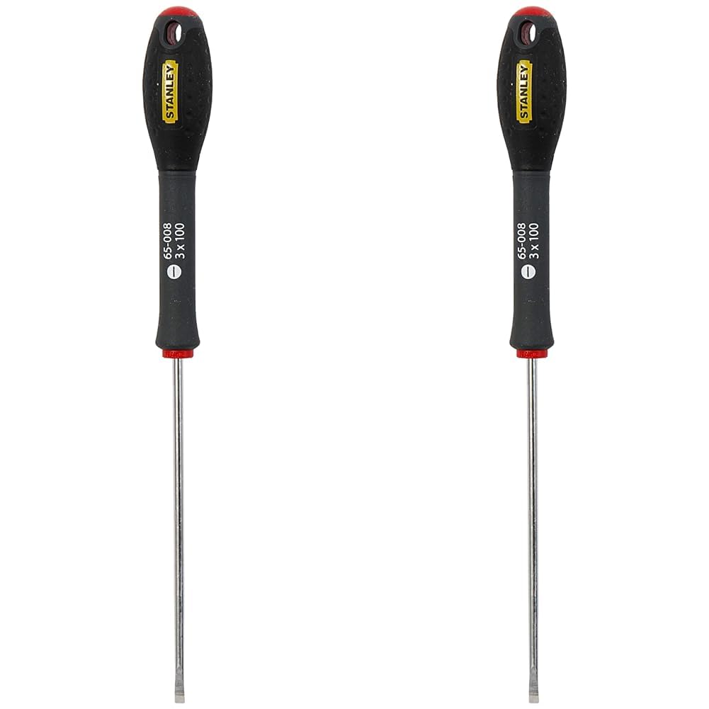 Stanley 0-65-008 Fat Max Screwdriver Parallel 3X100Mm-Black/Red (Pack of 2)