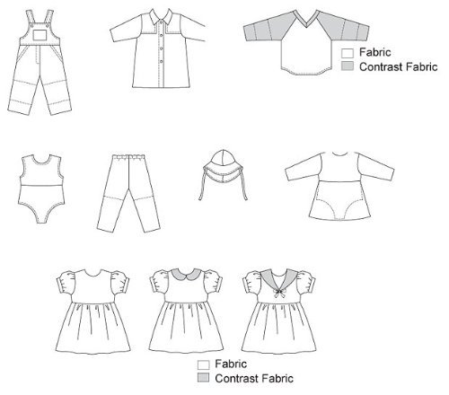 2 K2921+Clothes+Sewing+Pattern+18+Inch