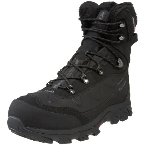 Salomon Men's Nytro Waterproof Winter Boot,Black/Black/Autobahn,8 M US
