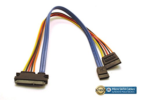 SATA 22 Pin Female to 7 Pin and 15 Pin SATA Power Female - 12