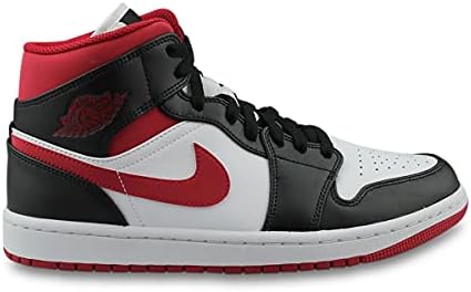 Nike Air Jordan Mid Basketball Shoes for Men, White Gym Red