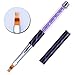 Ycyan 1Pcs UV Gel Nail Ombre Brush Rhinestone Handle Nylon Hair Professional Nail Tools