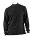 DSCP US Military Thermal Mock Turtleneck Long Sleeve Jersey Shirt, 2XL, Black