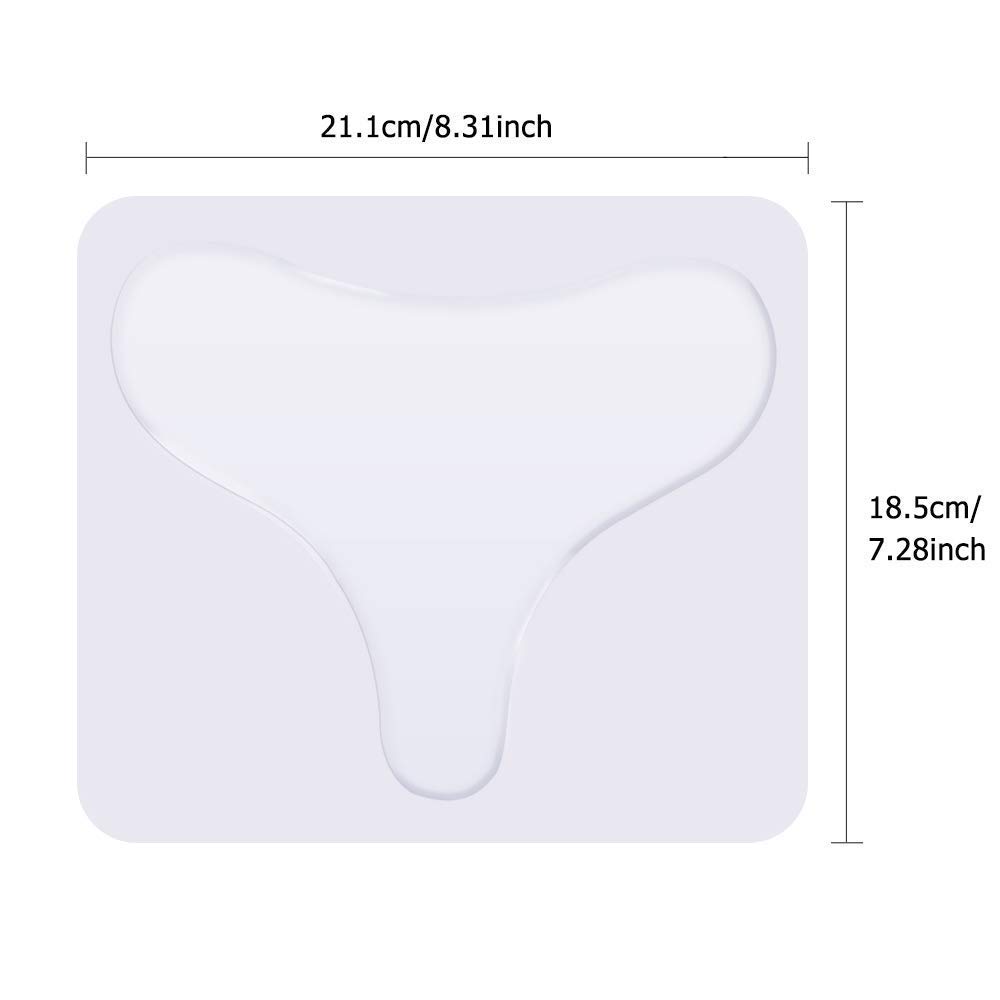 El parche antiarrugas para el escote, MS.DEAR almohadillas antiarrugas hechas de silicona de grado médic para la eliminación y eliminación de arrugas de piel y escote y reduce las líneas finas