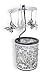 Butterfly Candle Holder - Silver Metal Rotating Spinning Butterflies with Flowers and Bees - Spinning Swedish Design - Measures 6.25