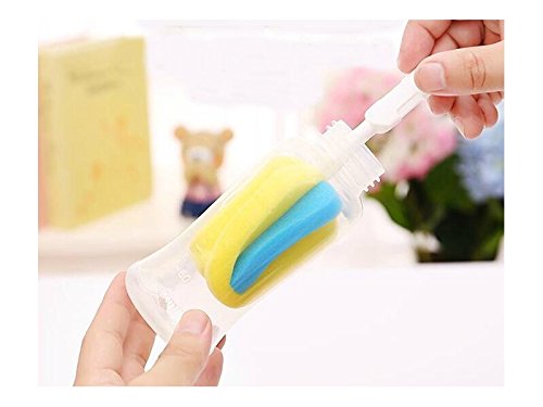 Multifunctional Tool Seven Pcs/Set Newborn Baby Bottle Brush Glass Milk Brush Mother Kids Products(Blue)
