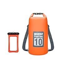 Annwatech Floating Waterproof Dry Bag 5L/10L/20L/30L, Floating Dry Gear Bags for Boating, Kayaking, Fishing, Swimming and Camping with Waterproof Phone Case (Deep Orange, 20L)