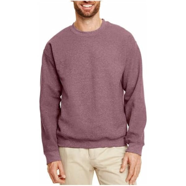 Gildan G18500 Fleece Hoodie - Heather Sport Dark Maroon, Medium (50/50 Cotton-Polyester) 9 thumbnail image