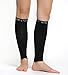 Buttons & Pleats Calf Compression Sleeve for Women & Men - Footless Leg Sleeves Socks - Boosts Circulation - Reduces Fatigue - Eases Shin Splints 1 Pair Black L/XL