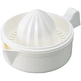 BOGZON Manual Lemon & Citrus & Lime & Orange Squeezer with Bowl - Juicer Strainer with Handle and Pour Spout, White